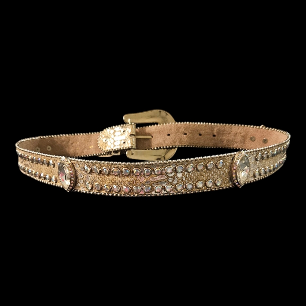 Gold Rhinestone Embellished Belt - Picture 4 of 6